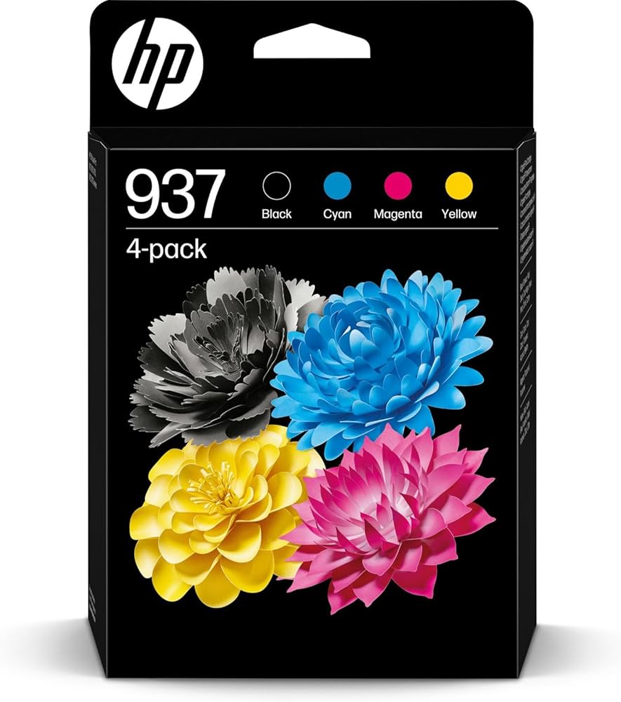 HP 937 Multipack of Ink Cartridges, Cyan, Yellow, Magenta and Black