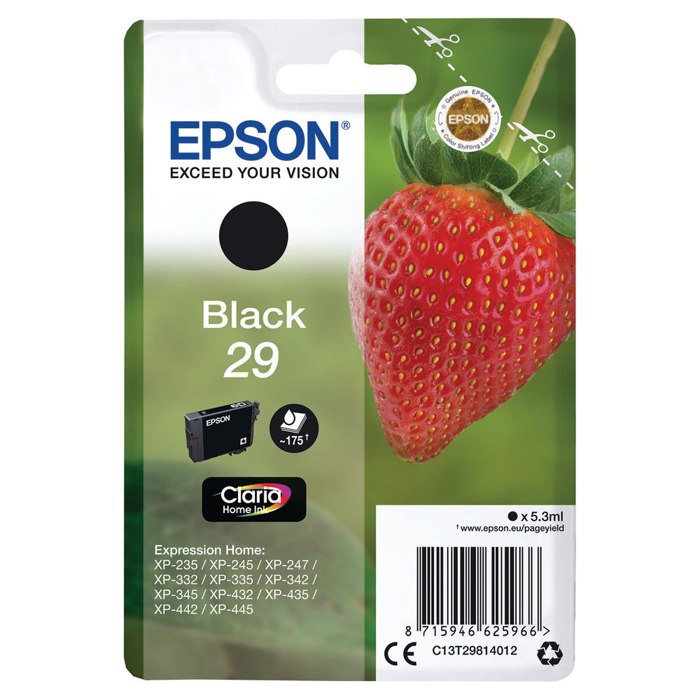 EPSON 29 BLACK INKJET CARTRIDGE