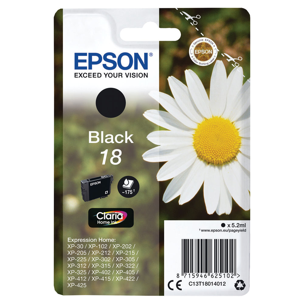 EPSON 18 BLACK INKJET CARTRIDGE
