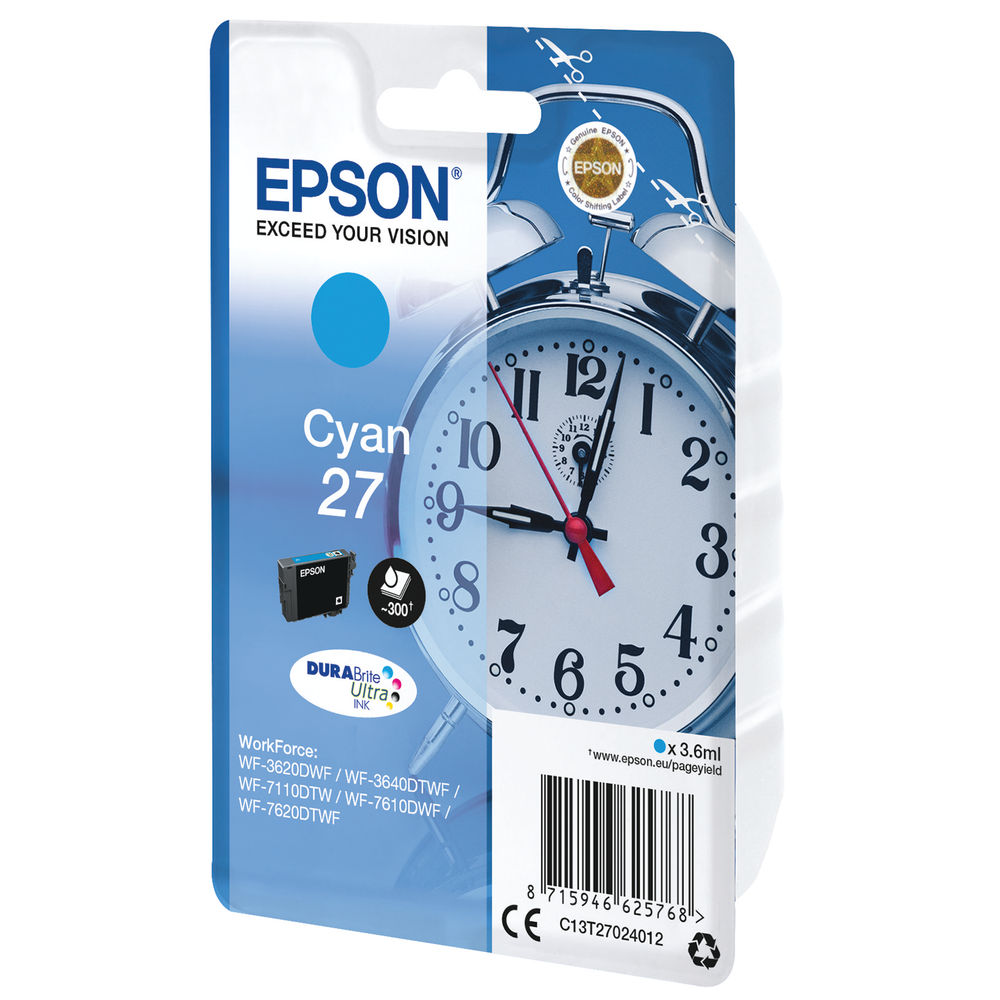 EPSON 27 CYAN INKJET CARTRIDGE