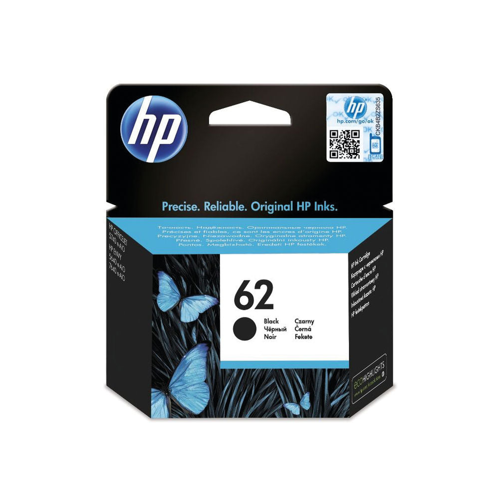 HP 62 BLACK INK CARTRIDGE