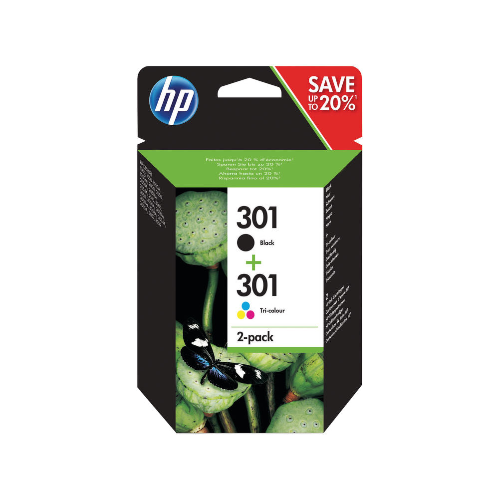 HP 301 INK CARTRIDGE PK 2 N9J72AE