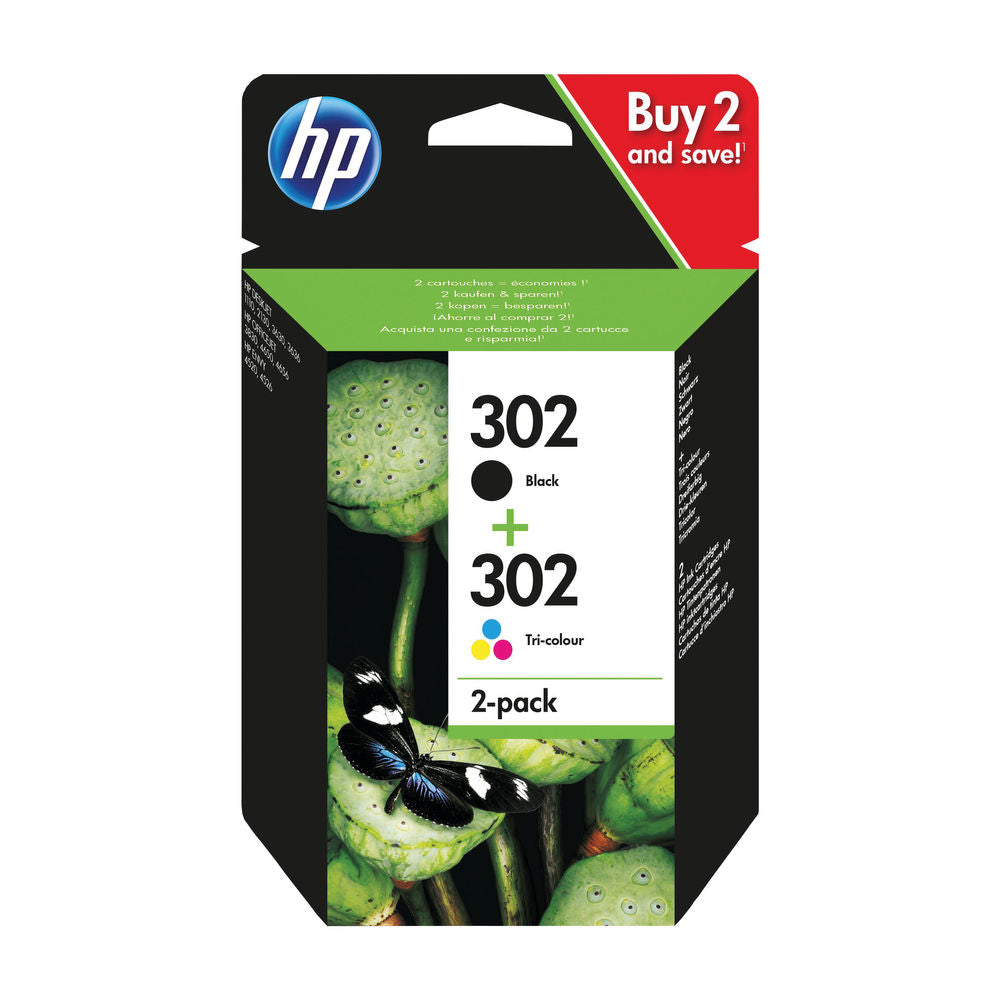 HP 302 INK CARTRIDGE COMBO BLK COL