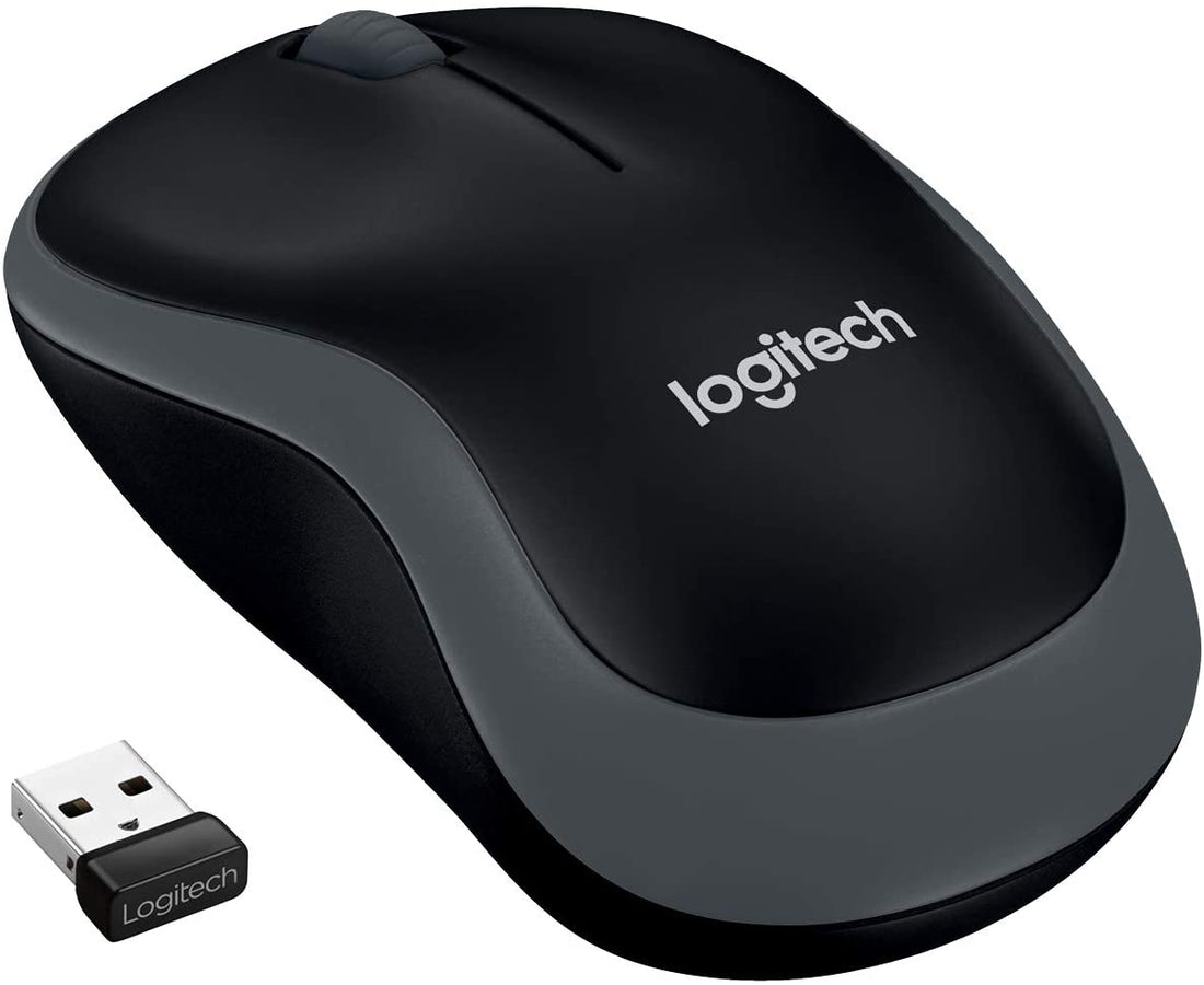 Logitech m185 Wreless USB Mouse, 3-Buttons, Black