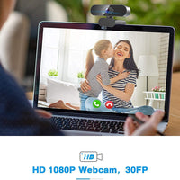 USB Webcam with Built-in Microphone