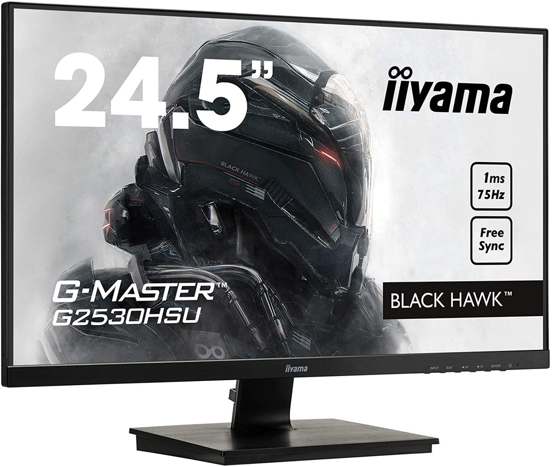 IIyama 24.5 G-Master Black Hawk Monitor with Speakers (VGA/HDMI/DP)