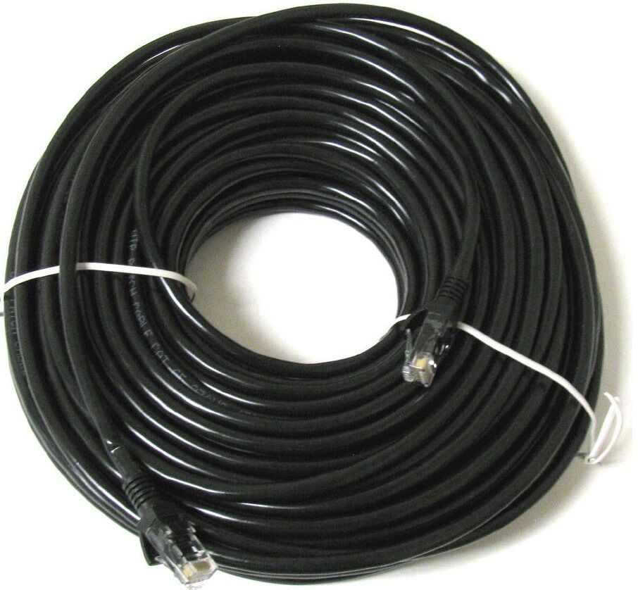 ETHERNET CABLE RJ45 NETWORK FAST INTERNET LEAD PREMIUM CAT5E BLACK 0.5m to 50m