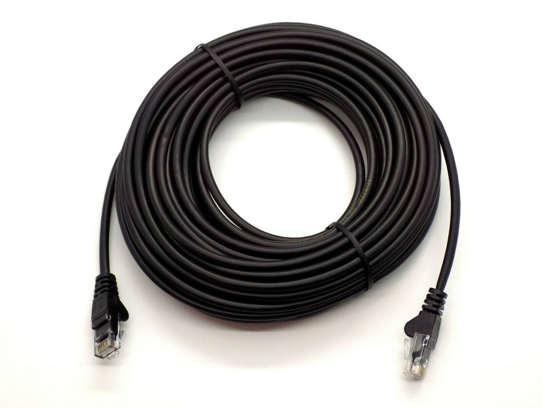 ETHERNET CABLE RJ45 NETWORK FAST INTERNET LEAD PREMIUM CAT5E BLACK 0.5m to 50m