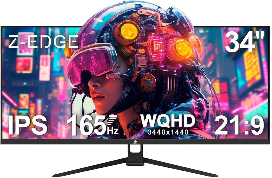 Z-Edge 34 Inch Ultrawide Gaming Monitor 165Hz 21:9 UWQHD 3440x1440  (BLACK)