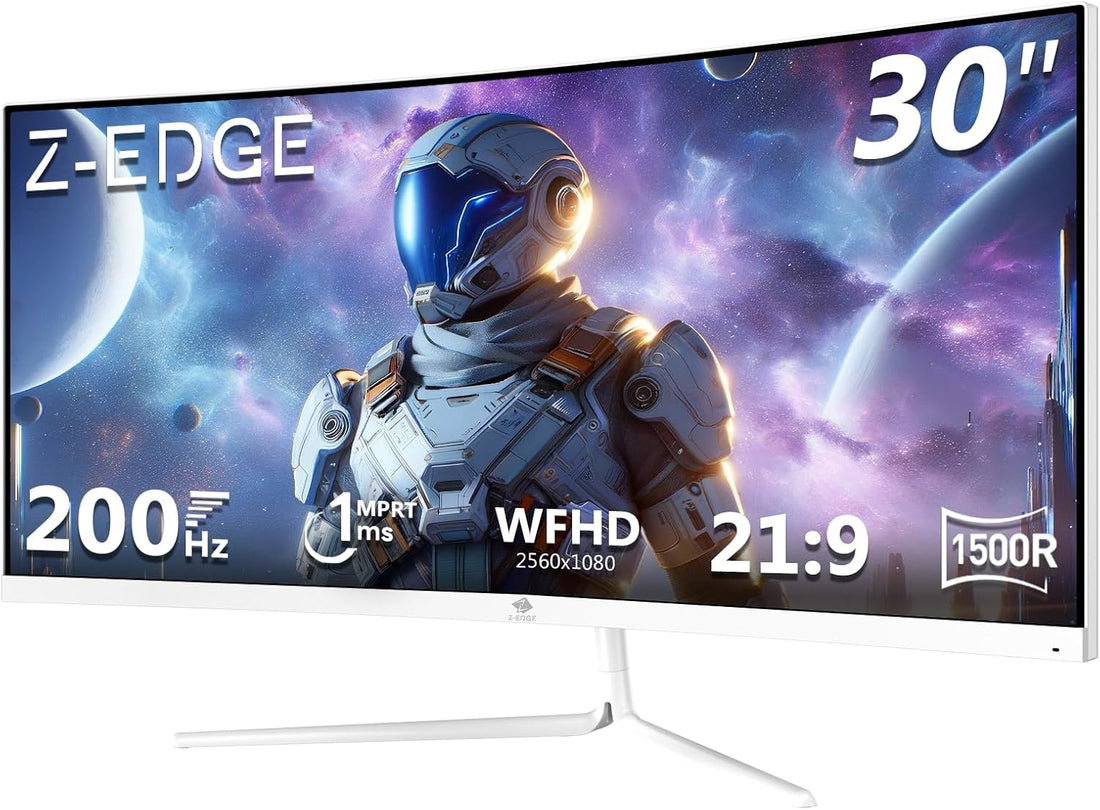 Z-EDGE UG30P 30" 200Hz White Curved Gaming Monitor