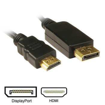 Display Port to HDMI Cable 1.8M