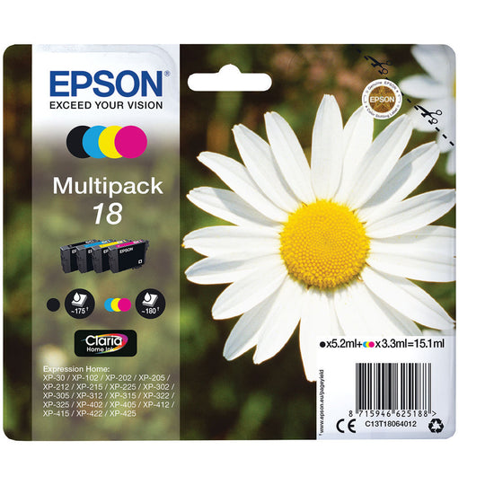 EPSON 18 KCMY CARTRIDGE PACK