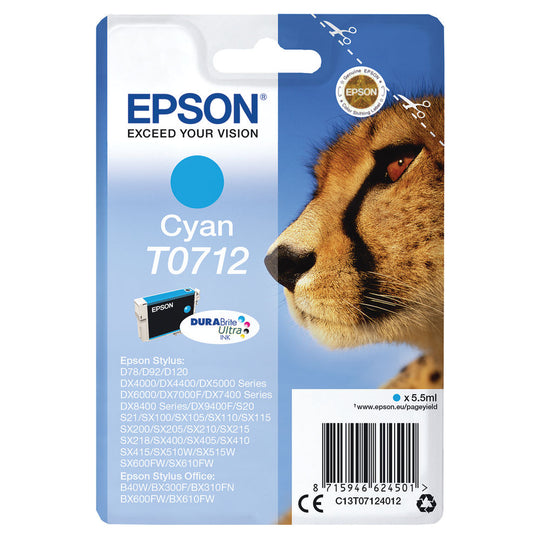 EPSON T0712 CYAN INKJET CARTRIDGE