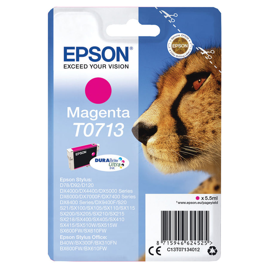 EPSON T0713 MAGENTA INK CARTRIDGE