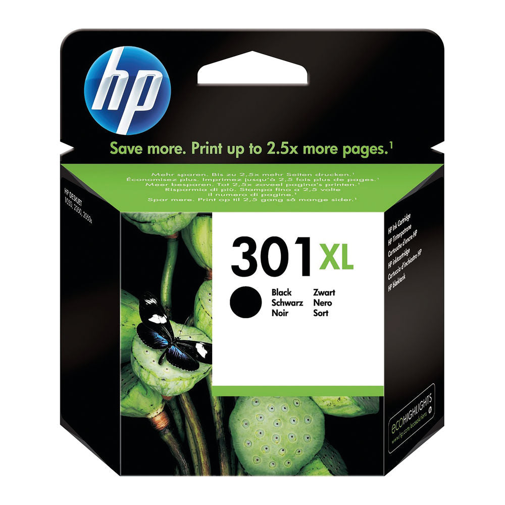 HP 301XL INK CART BLK CH563EE PK
