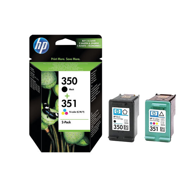 HP 350/351 Black /Cyan/Magenta/Yellow Ink Cartridges (Pack of 2) SD412EE