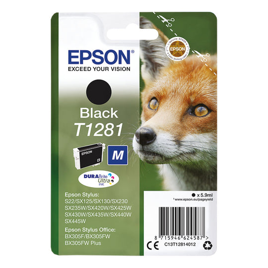 EPSON T1281 BLACK INKJET CARTRIDGE