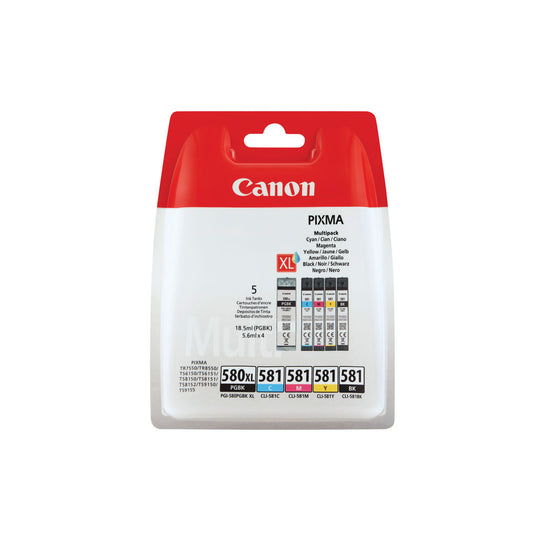 Canon PGI-580/CLI-581 5-Ink Multi Cartridge Pack 2078C005