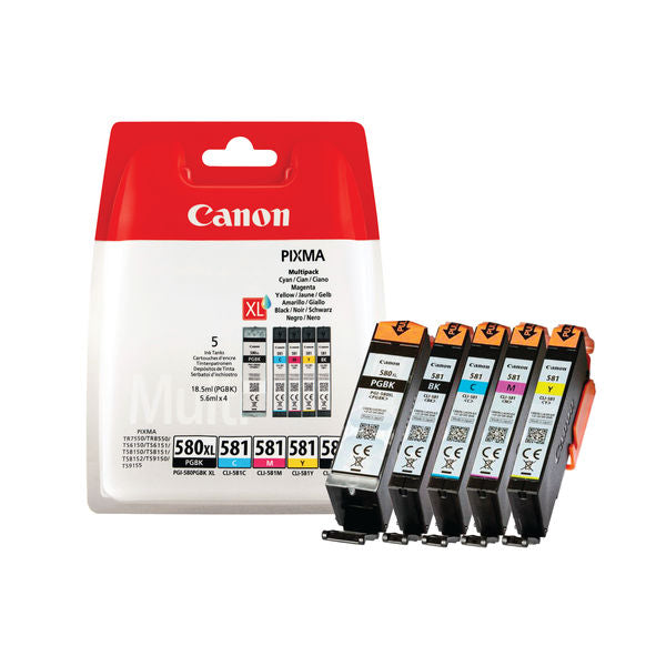 Canon PGI-580PGBK XL / CLI-581 BK/C/M/Y ink cartridge 5-pack Canon