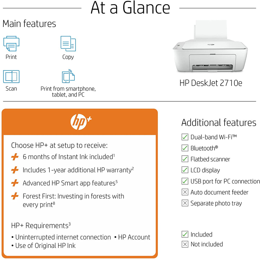 HP DeskJet 2710e A4 Colour Multifunction Inkjet Printer [26K72B#687]