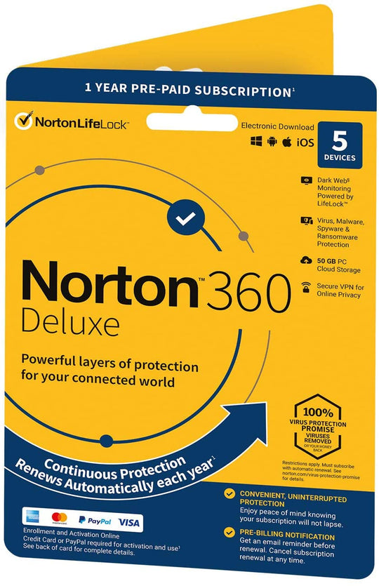 Norton Security 360 Standard 5-Device 1year | 2021 edition
