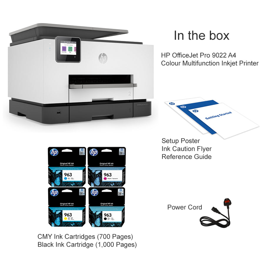 HP OfficeJet Pro 9022 A4 Colour Multifunction Inkjet Printer [1MR71B#BHC]