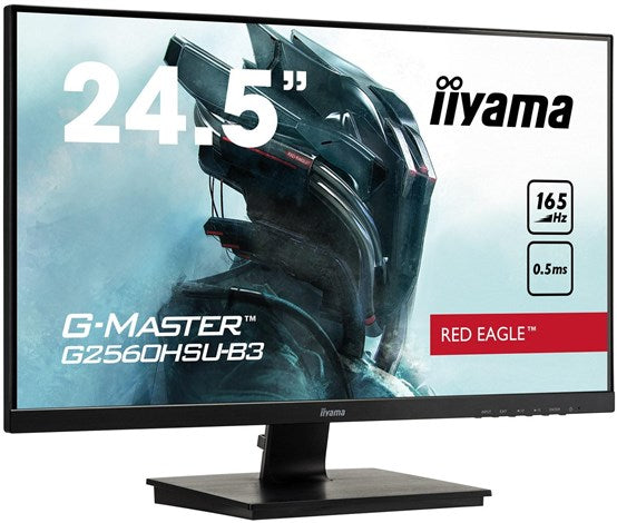 IIyama G-Master Red Eagle 24.5" Full HD TN FreeSync Premium 165Hz Gaming Monitor with Built-in Speakers - Black