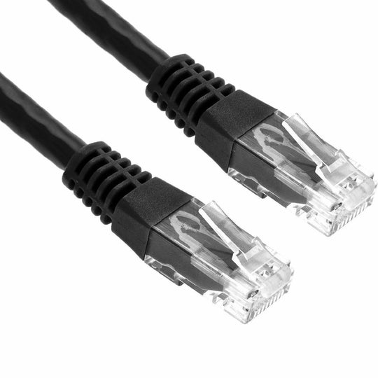 ETHERNET CABLE RJ45 NETWORK FAST INTERNET LEAD PREMIUM CAT5E BLACK 0.5m to 50m
